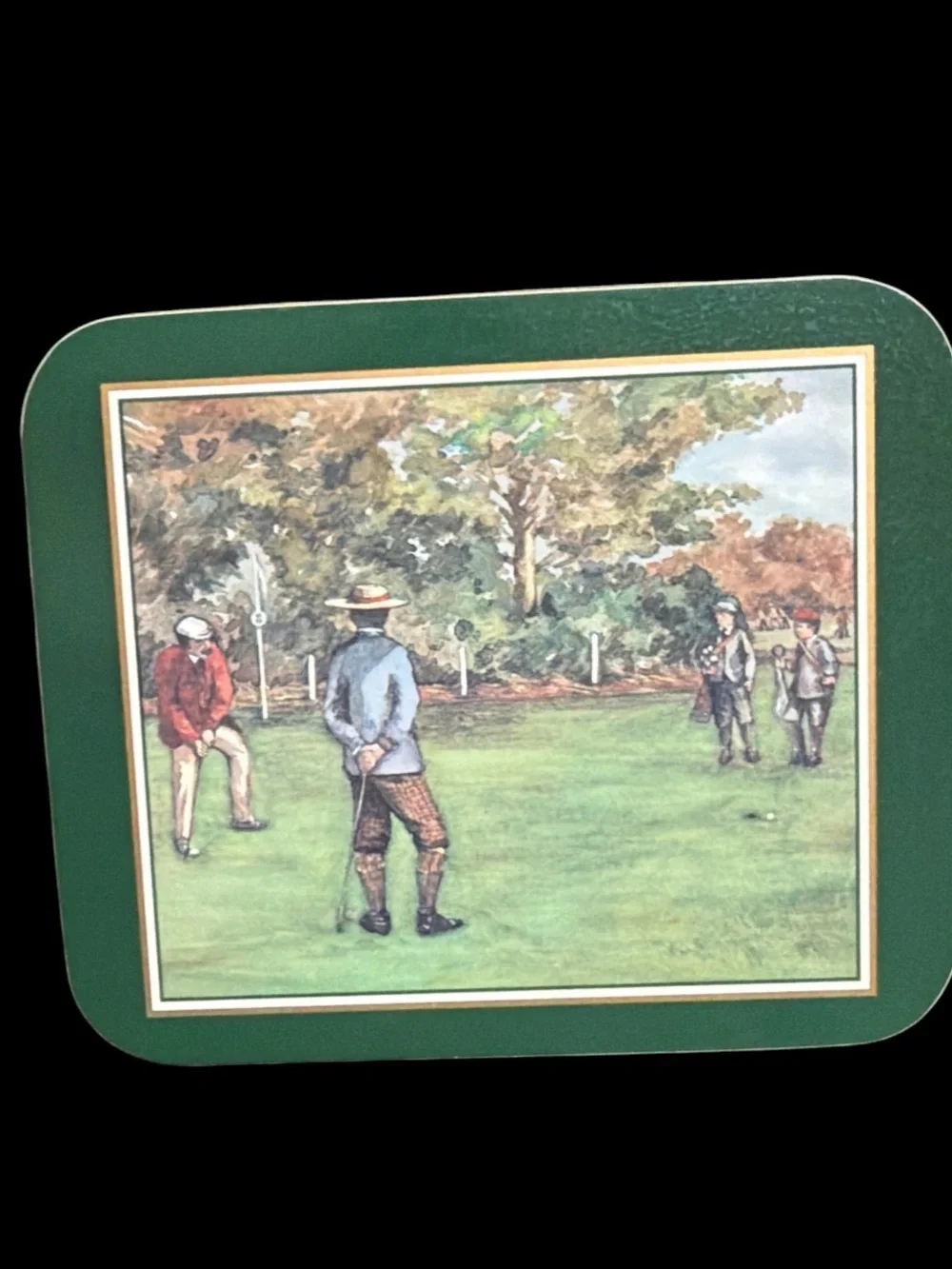 Vintage Jason Golfing Memories Coasters - Set of 6 Cork Backed New Zealand